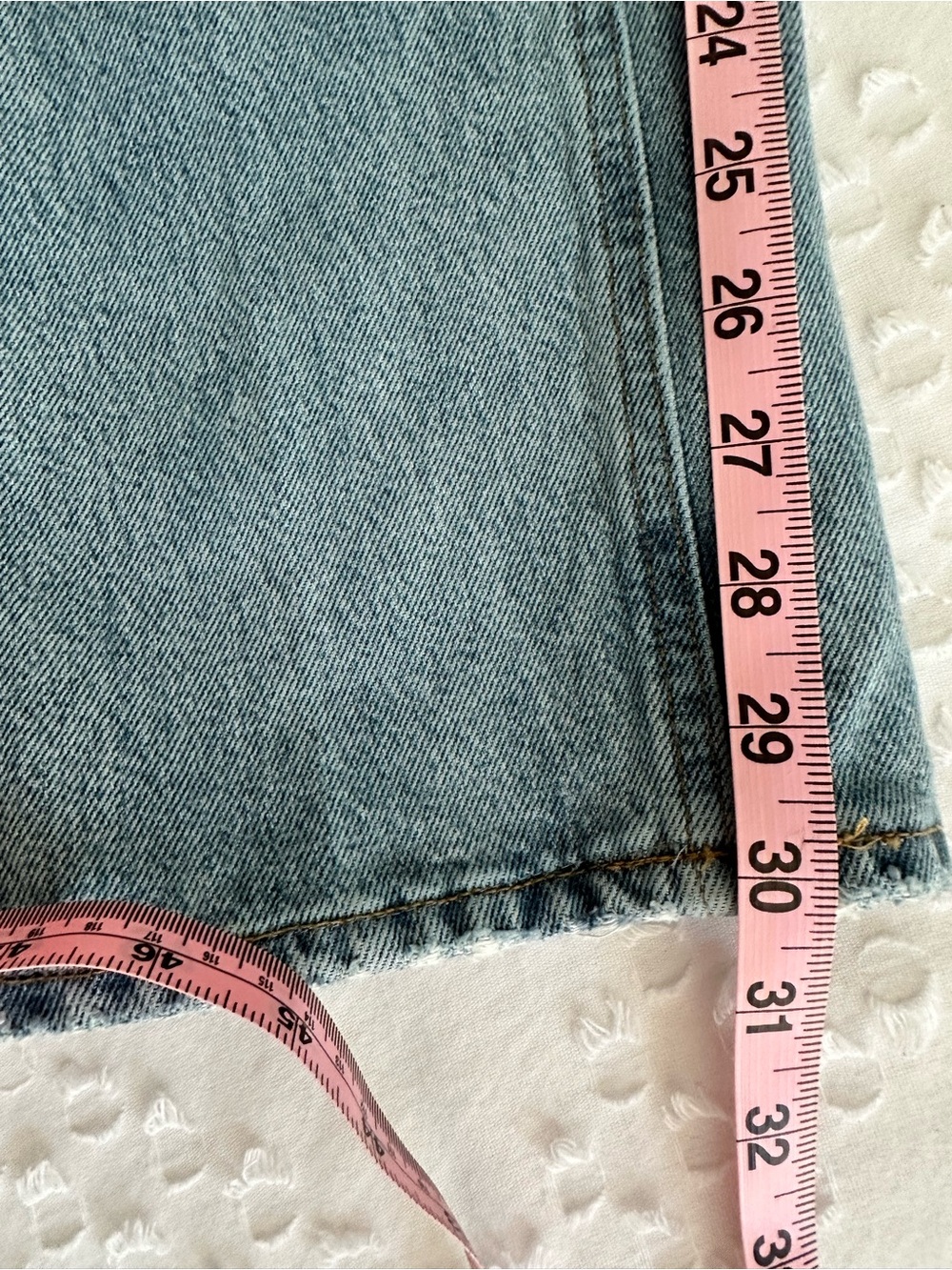 Agolde Lana Straight Leg Jean- Light Blue Wash Size 25 - Picture 13 of 15